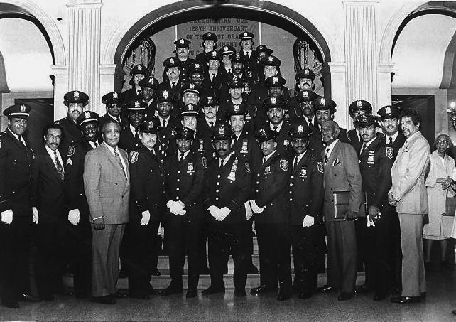 Photograph taken in the rotunda of East Orange City Hall sometime in the late 1980's